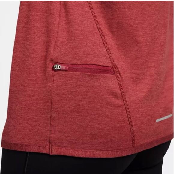Nike Dri-FIT Swift Element UV Running Top in Noble Red/Cedar/Htr at Nord… - Picture 4 of 5